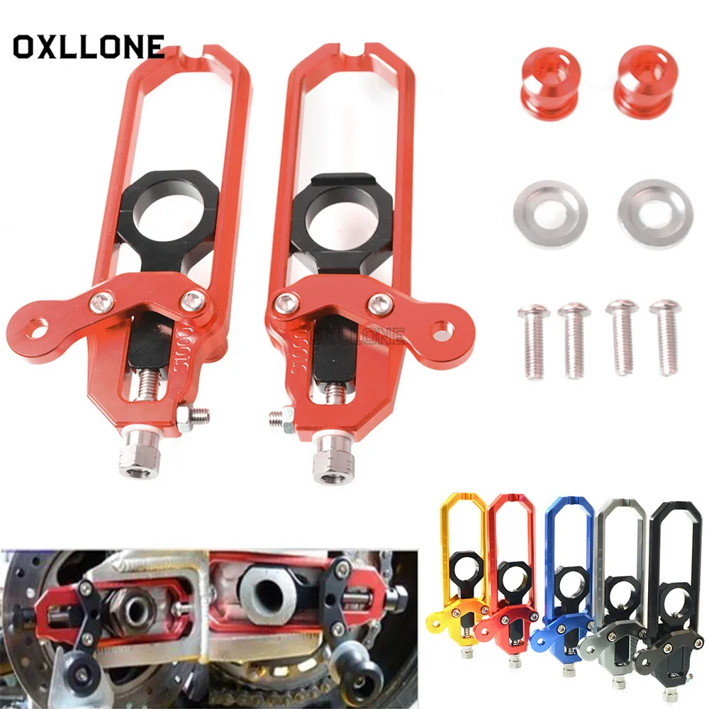 

For BMW S1000RR 2009 2010 2011 2012 2013 2014 2015 2016 CNC Aluminum Left & Right Chain Adjusters with Spool Tensioners Catena