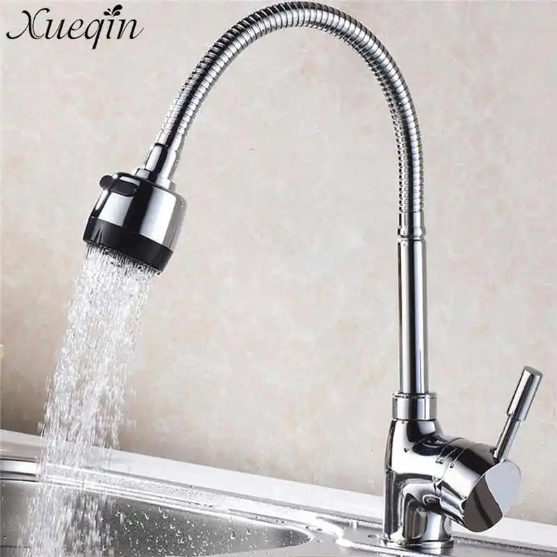 Xueqin Chrome Swivel Kitchen Faucet Modern Basin Faucets Mixer Tap