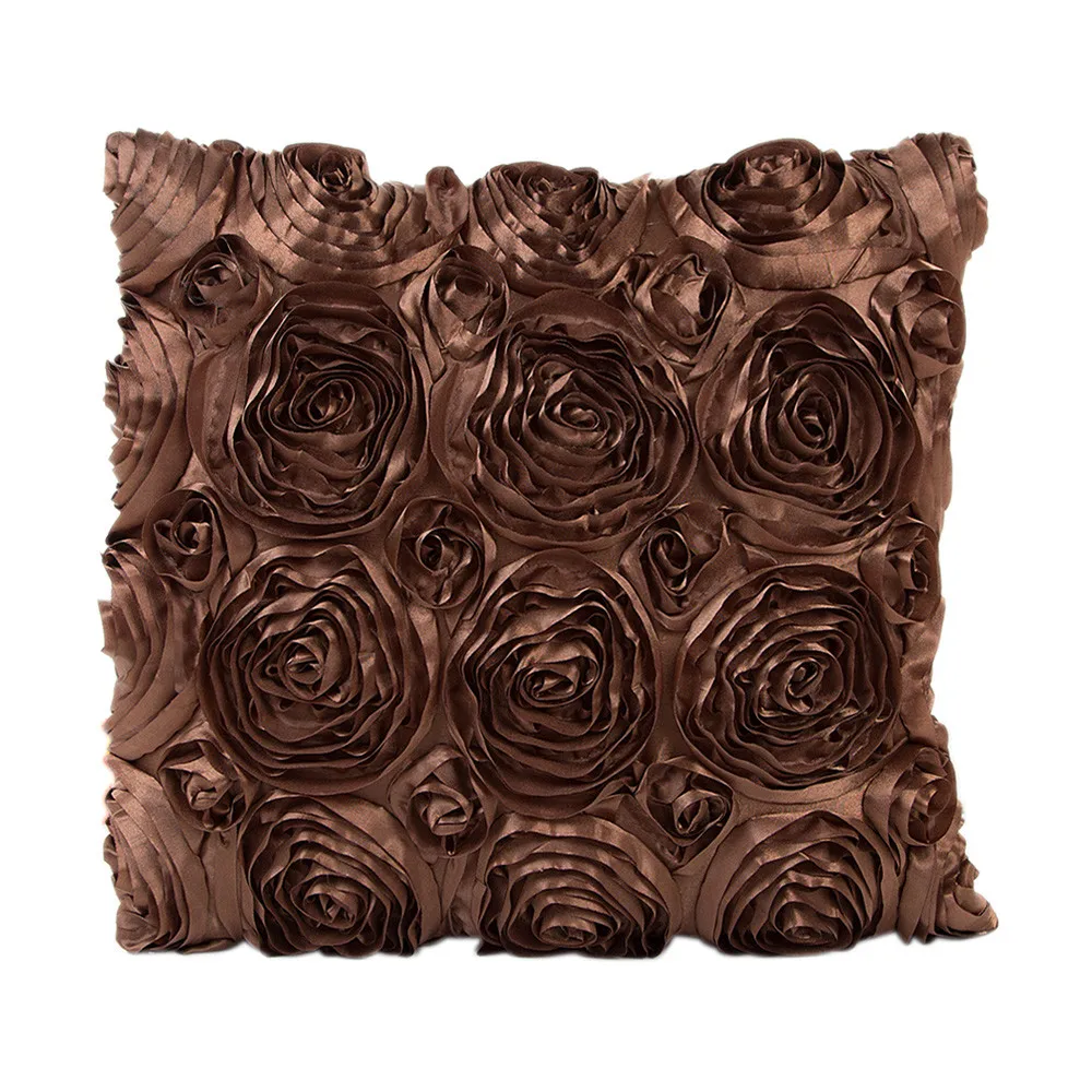 Европейский Стиль 3D розы вышитая наволочка для подушки наволочка для дома Свадебные декоративные диван подушки decorativos para sof09