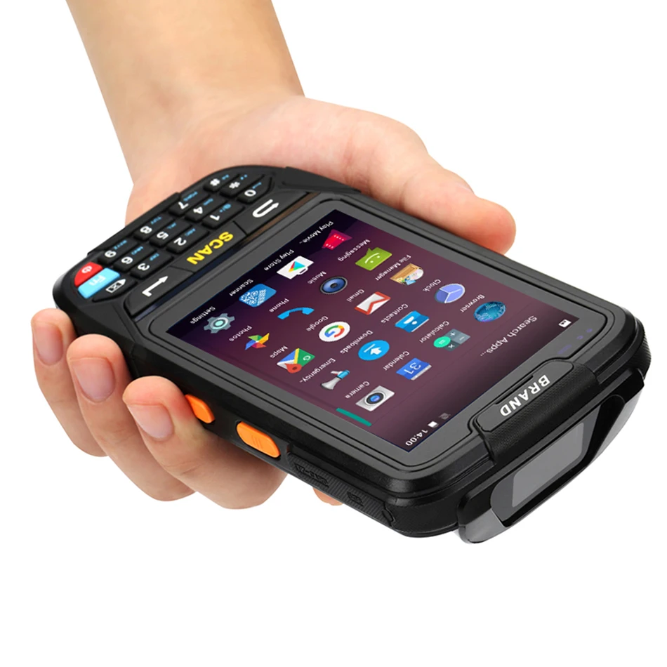 Беспроводной сенсорный экран смартфон wifi 4G android 7,0 портативный мобильный КПК 1D лазерный сборщик данных штрих-кода 2D считыватель штрих-кода