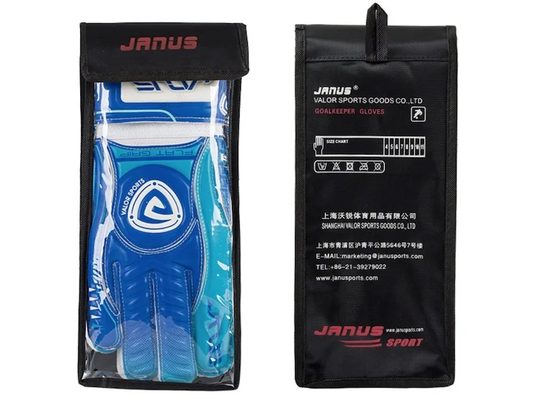 Janus JA938 Вратарские 4 мм латексные плоские сливы защита пальцев футбольные перчатки для мужчин мужские профессиональные футбольные перчатки синие