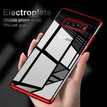 도금 TPU 삼성 갤럭시 S10 S10e 5G S8 S9 플러스 S7 가장자리 참고 8 9 A6 A8 A7 2018 J4 J6 J8 J2 코어 실리콘 커버(China)