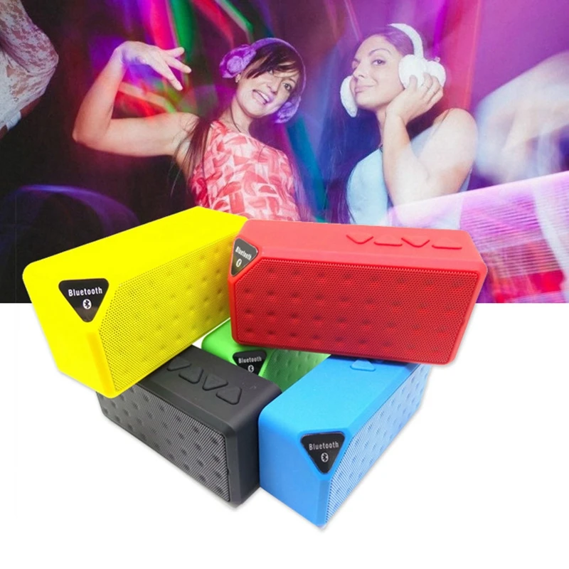 Мини Bluetooth Колонка X3 TF USB FM Беспроводная портативная музыкальная колонка в стиле