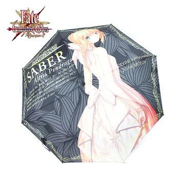 

Fate/stay Night Fate Zero Umbrella Arturia Pendragon Saber Anime Folding Rain Umbrellas