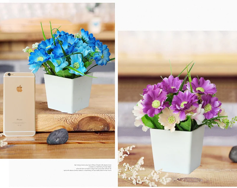 Flone Multiple Styles Artificial Cheap Butterfly Orchid Flower Bonsai Plant Fake Flowers Wedding Home Bedroom Garden Decoration (4)
