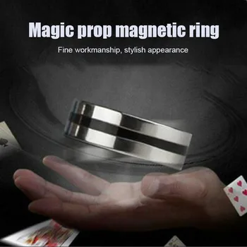 

Black Circle Magnetic Ring Suspension Ring Magic Props Floating Ring Magic Toys FJ88