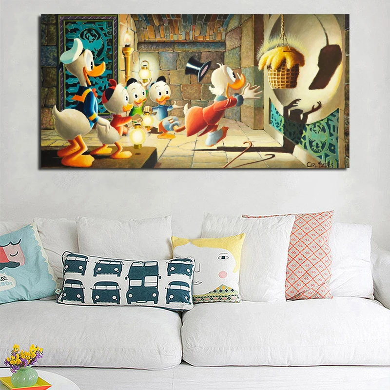 

Scrooge McDuck Golden Fleece HD Canvas Painting Print Living Room Home Decor Modern Wall Art Oil Painting Poster Salon Pictures