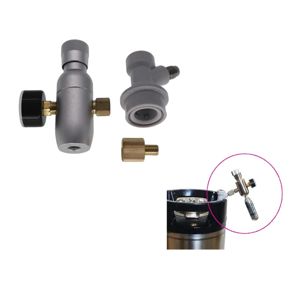 

3/8" thread homebrew mini regulator Co2 Keg Charger kit with ball lock fitting, CO2 Regulator 150 PSI