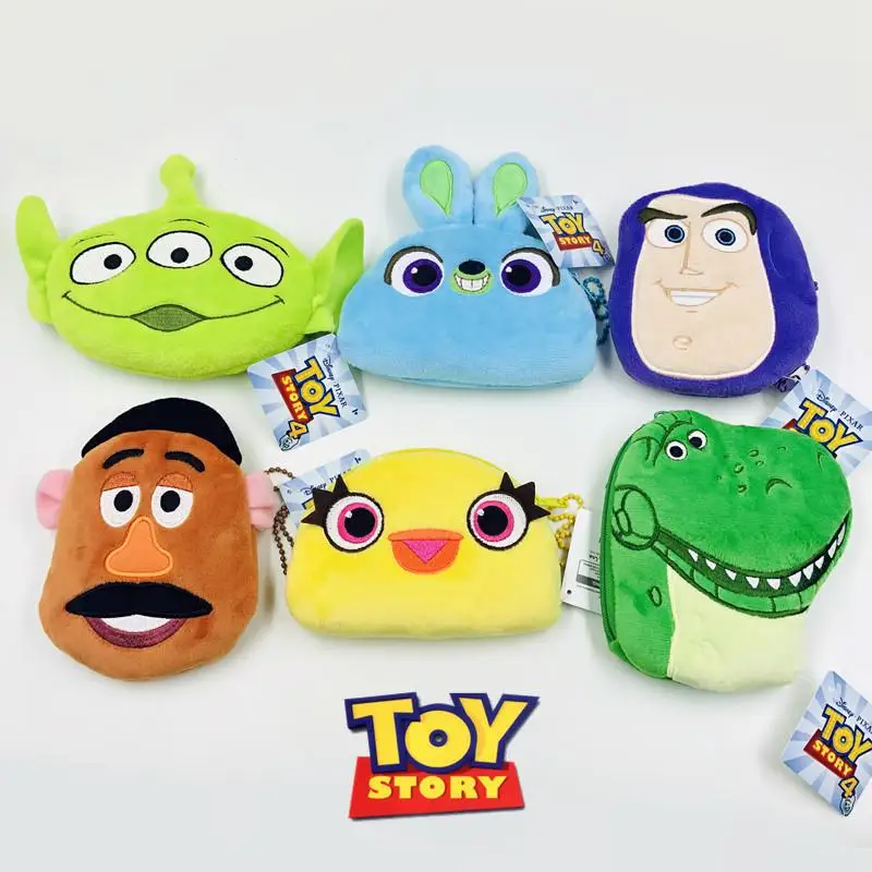 

New Movie Toy Story 4 Toy Figures Forky Bunny Alien Buzz Lightyear Cartoon Wallet Kids Coin Purse Action Figures Christmas Gifts