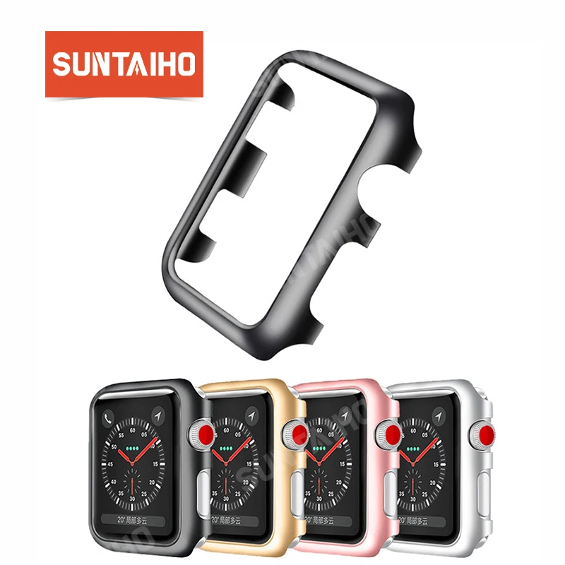 Suntaiho для iWatch серии 4 3 2 PC защитный чехол-рамка для Apple Watch чехол 38 40 44 защитный чехол Защита экрана
