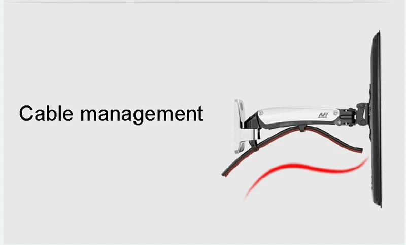 NB F200 газовая пружина 30-40 дюймов светодиодный настенный держатель для монитора для телевизора эргономичное крепление Макс. VESA 200*200 мм загрузка 5~ 10 кг серебро