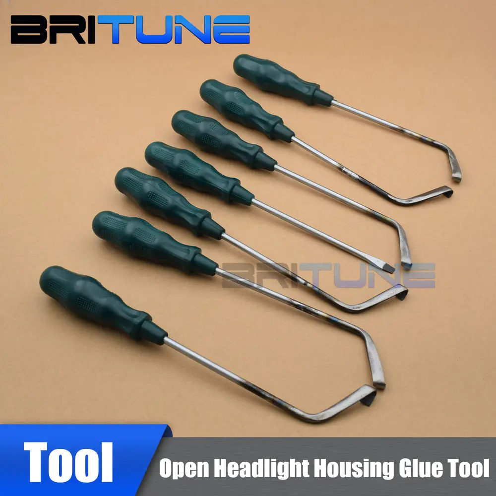 

Open Car Headlight Retrofit Tool Housing Customs Cold Glue Tool Knife for Removing Cold Melt Glue Sealant from Car Headlamp 7PCS