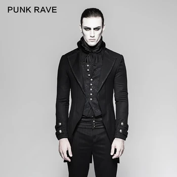

PUNK RAVE Men's Jackets and Jackets Steampunk Jacket Coat Gothic Fashion Coat Party Formal Wedding Trench Coat Stage Performance