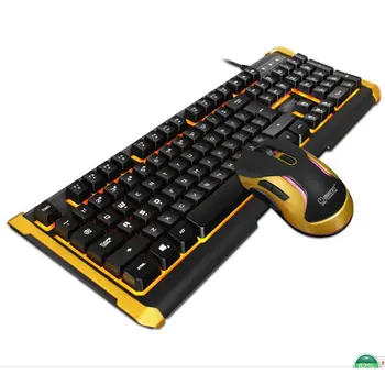 

Usb Gaming Keyboard Mouse Combo Gamer Mouse Sets Wired LED Backlit Multimedia Ergonomic
