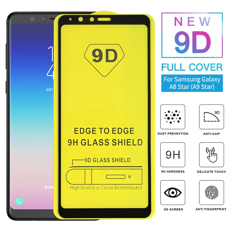 KLOVRRD 9D полный клей полное покрытие из закаленного стекла для Samsung Galaxy A8 Звездный