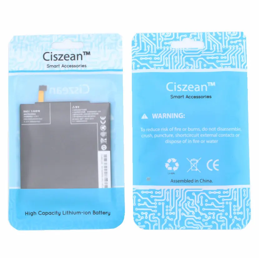 Ciszean 3050mAh BM31 Сменный аккумулятор для Xiaomi 3 mi M3 mi3 литий полимерный аккумулятор|battery