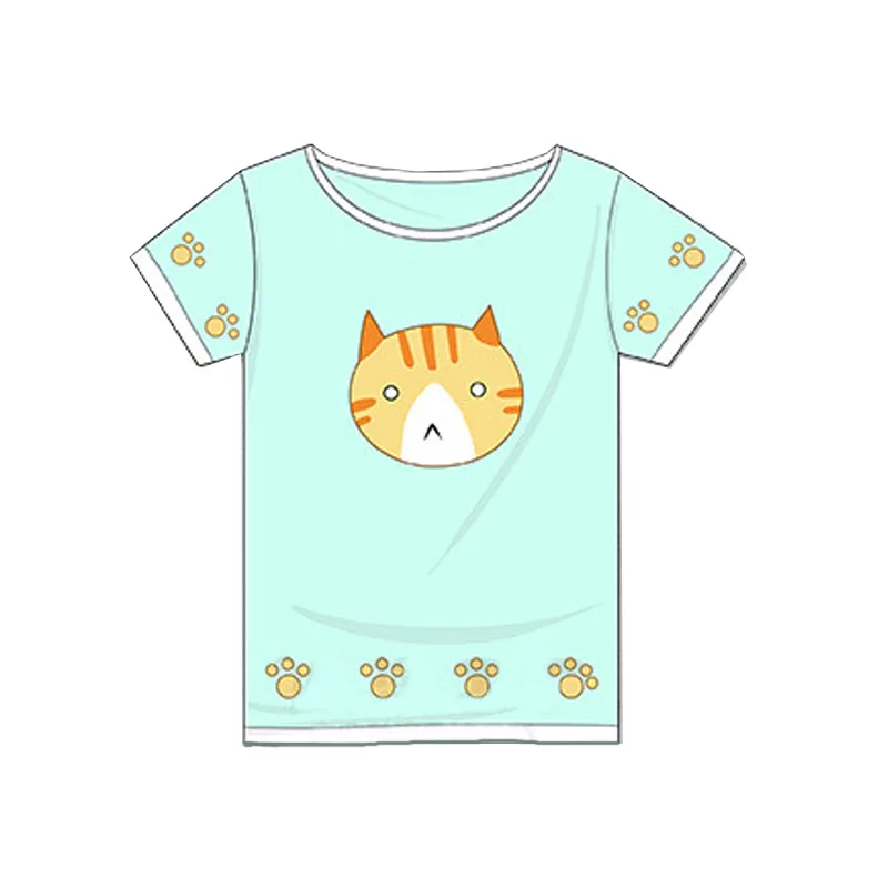 Coshome Love live футболка Lovelive Hoshizora Rin, маскарадные костюмы, футболки с котом для женщин и девочек, вечерние летние футболки на Хэллоуин