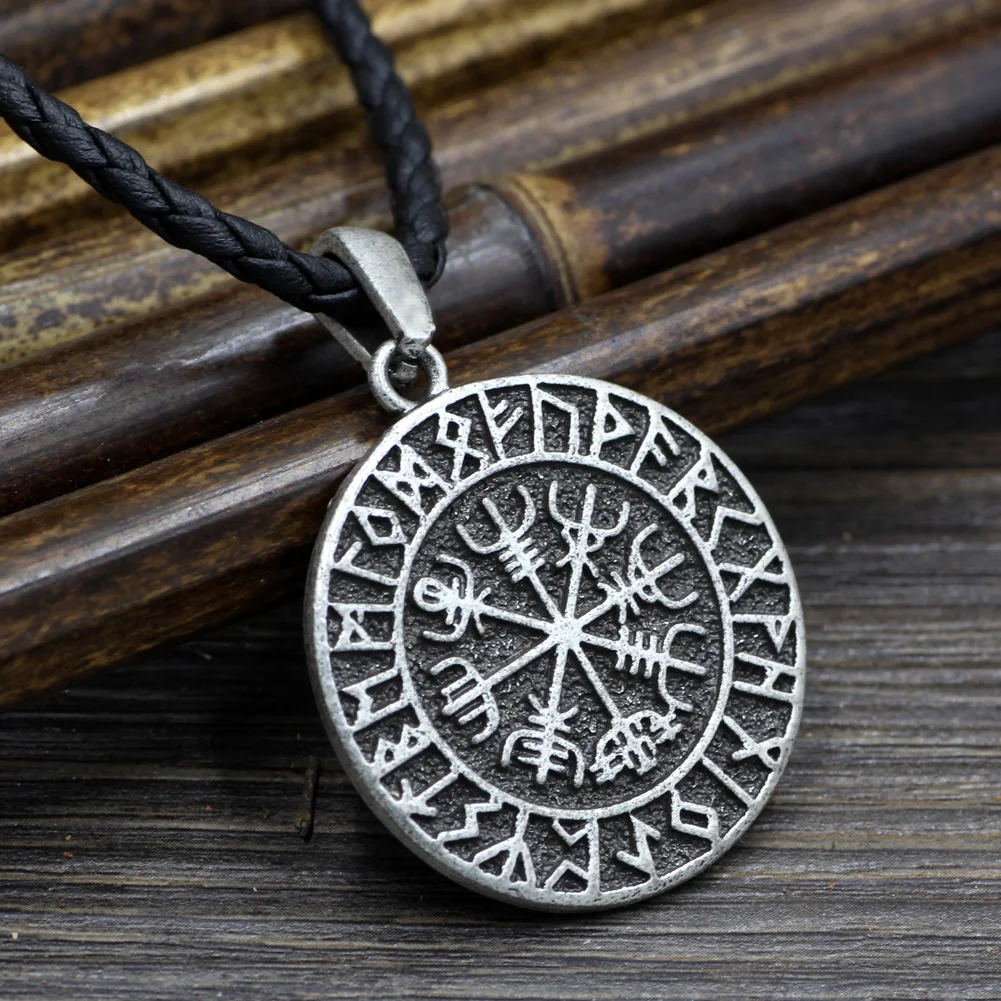 Youe shone Norway Valknut языческий амулет Vegvisir Viking воск шнур скандинавских викингов
