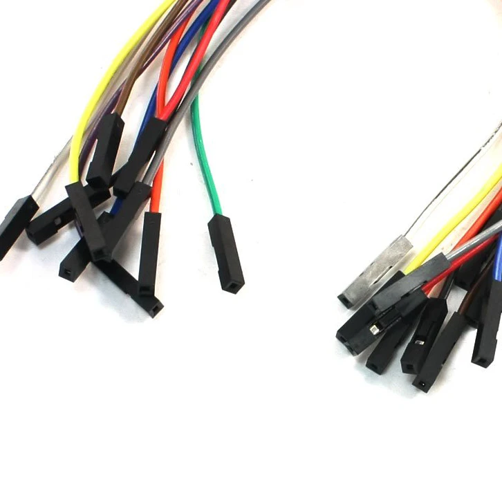 10 шт. 20 см женский 1 контактный разъем соединительный кабель Провода многоцветный