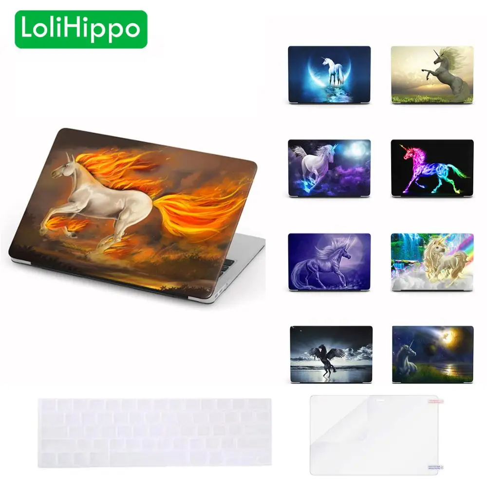 LoliHippo Unicorn Series Laptop Protective Case for Apple Macbook Air Pro 11 12 13 15 Inch A1466 A1706 Notebook Cover | Компьютеры и