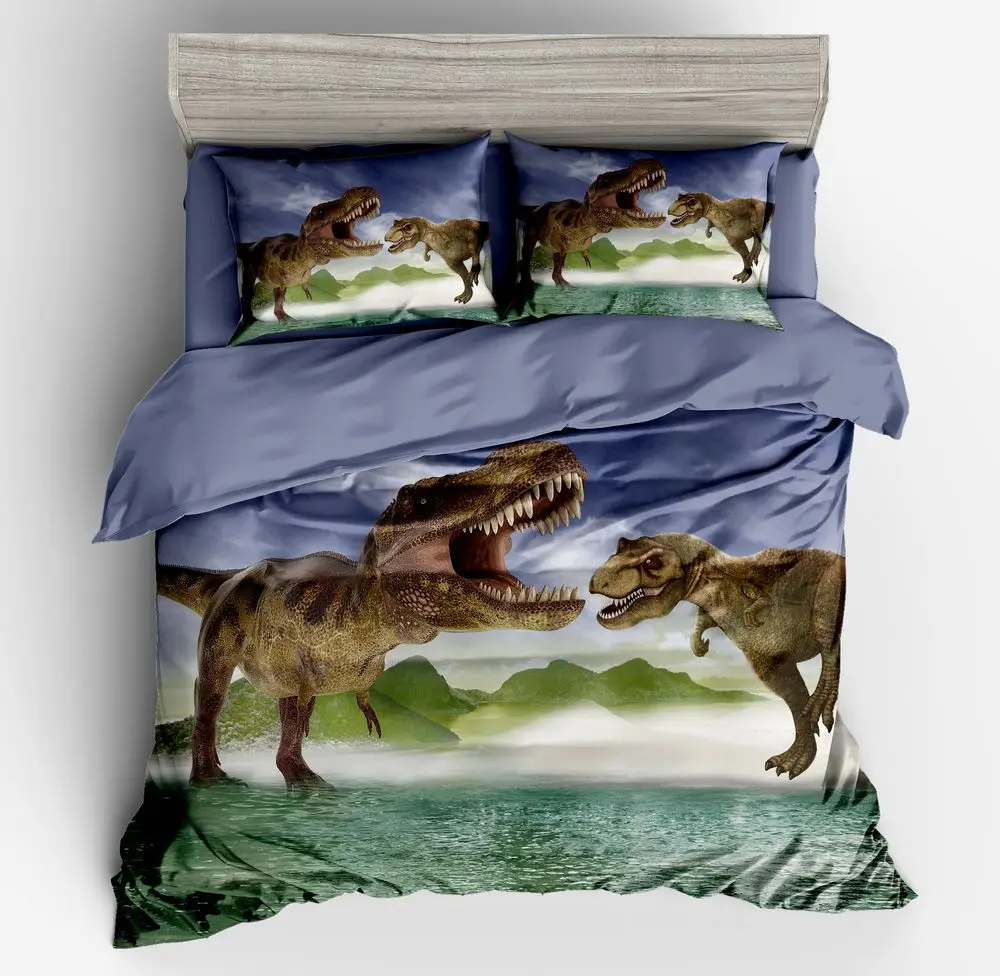 Lai Yin Sun Drop shipping Duvet cover sets Pillow cases New Dinosaur land Theme 3d HD digital print bed in bag