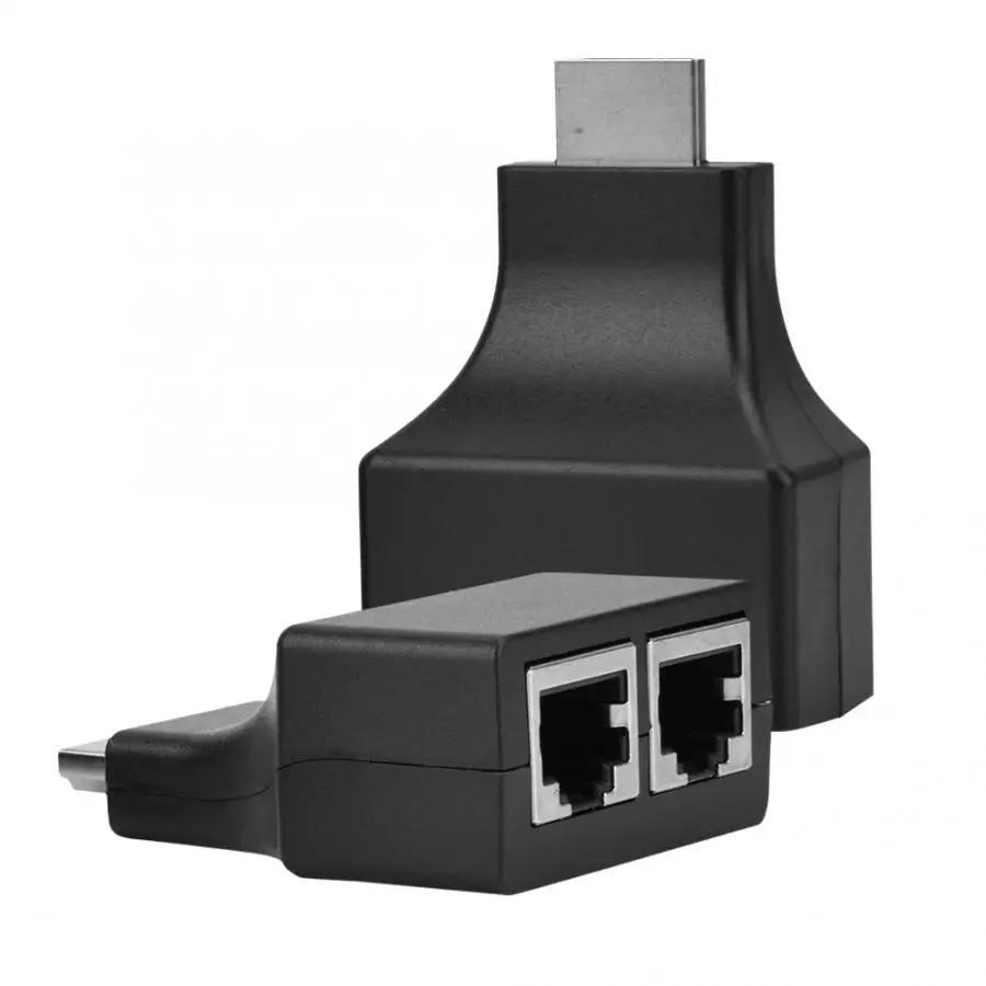 Черная пара HDMI 1080 P 30 M удлинитель через Ethernet LAN адаптер для сетевого кабеля