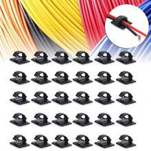 30pcs Adhesive Car Cable Clips Cable Winder Drop Wire Tie Fixer Holder Cord Organizer Management Desk Cable Tie Clamps 30pcs Adhesive Car Cable Clips Cable Winder Drop Wire Tie Fixer Holder Cord Organizer Management Desk Cable Tie Clamps