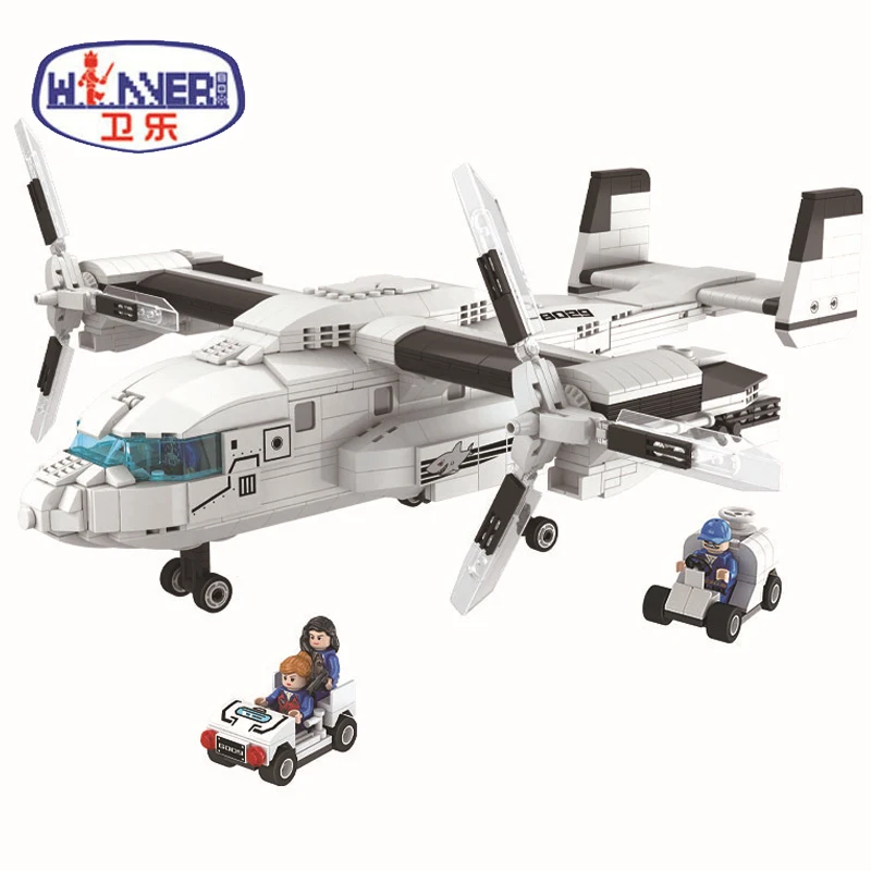 

Winner Osprey Helicopter Building Blocks Set DIY Compatible Legoes Educational Bricks Toys for Children Funny Toys Kids Gifts