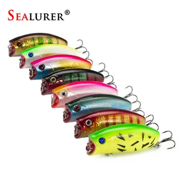 

Sealurer Brand Fishing Tackle 5.5cm 11g 3D Eyes Lifelike Wobbler Popper Fishing Lure Pesca Isca Fly Hard Bait Crankbait 8pcs/lot