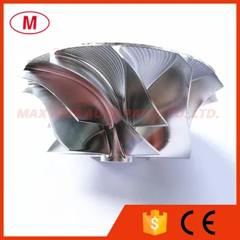 

CT26 17291-54060 High performance Turbo Aluminum 2024/Milling/Billet compressor wheel 50.39X68.01mm 6+6 blades for TOYOA