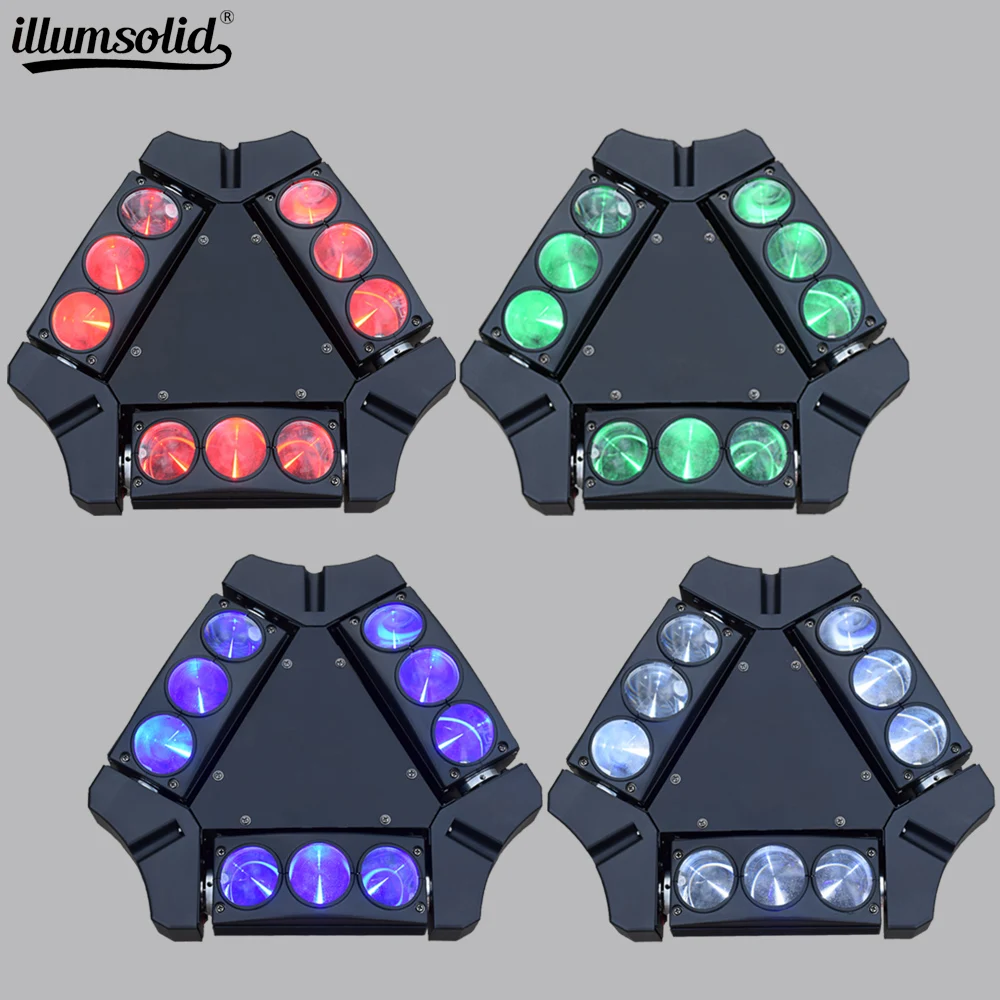 

lyre beam mini moving head led stage lights 9x12w dmx disco lights party dj light equipment 4pcs/lot