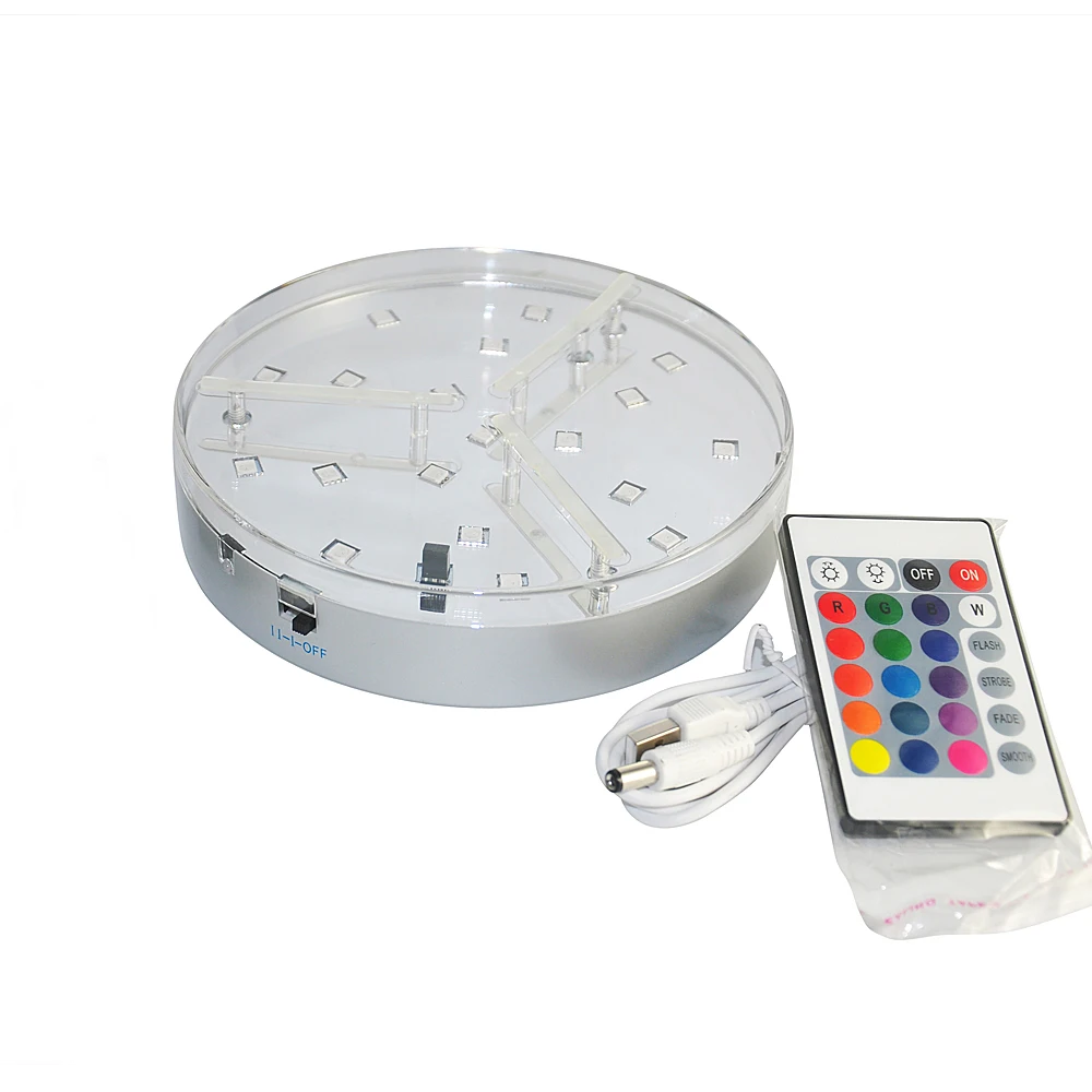 Светодиодная подсветильник ка для вазы 16 цветов 6 дюймов|lighting weddings|led light weddingbattery