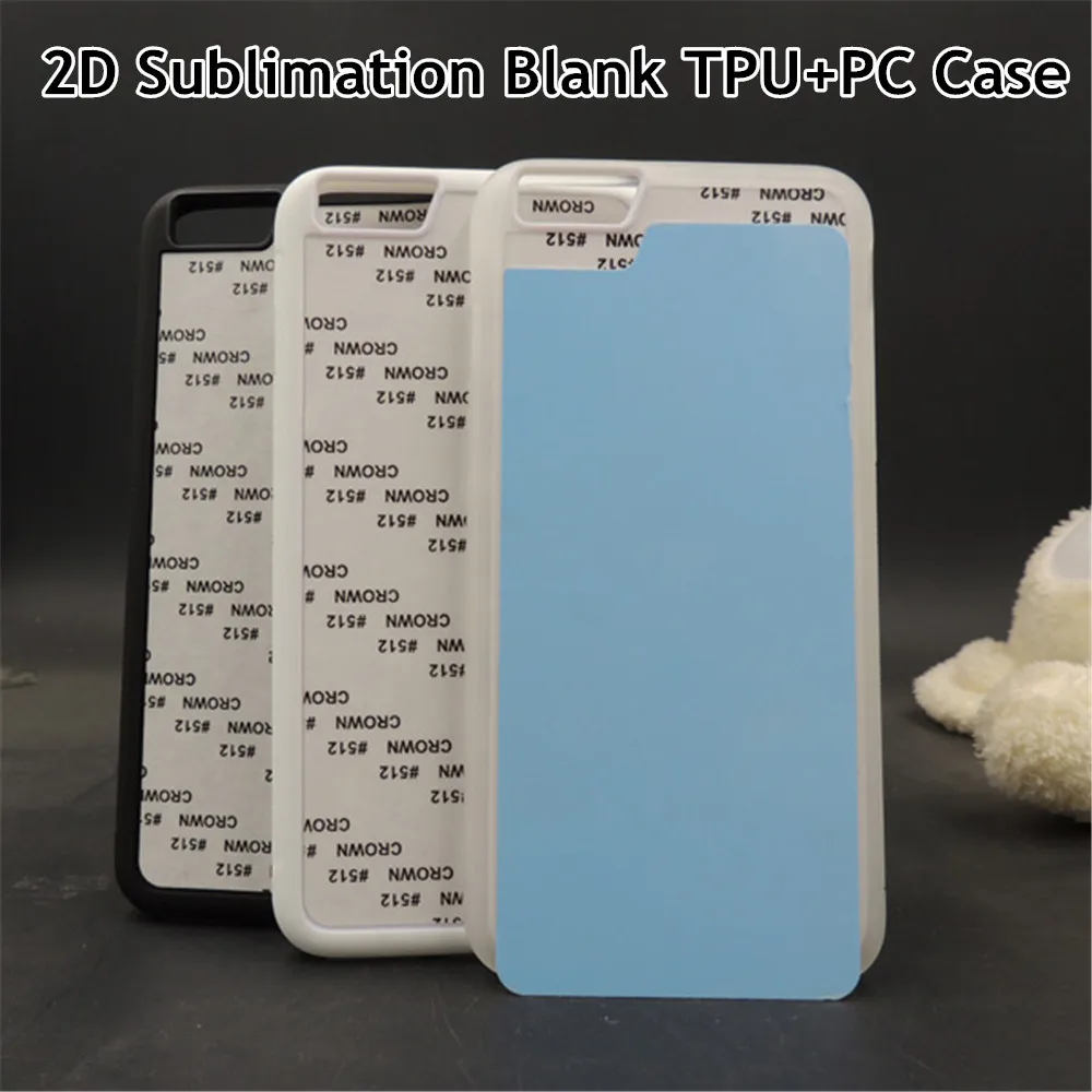 

10pcs/lot 2D Sublimation Blank Case TPU Soft Cover For iPhone 6 Plus 6s plus 5.5" Aluminium Inserts Glue DIY Covers