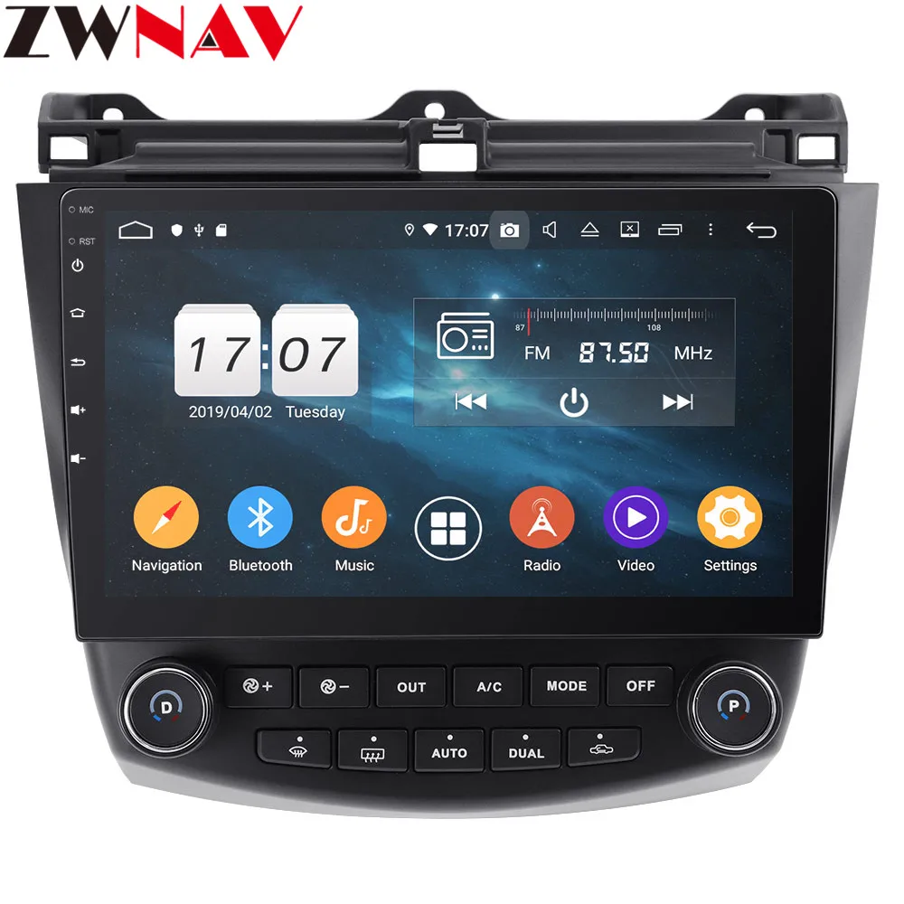 Discount Android 9 4+64G DSP Car No DVD Player GPS navigation For Honda Accord 7 2003-2007 head unit multimedia player tape recorder 2