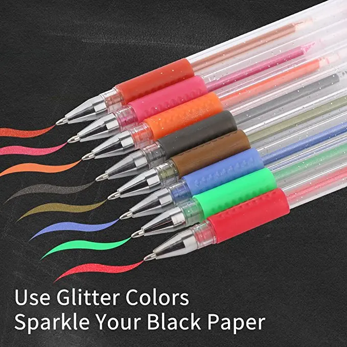 50 цветов, набор гелевых ручек 0,5 мм, разные цветные гелевые ручки с блестками и высокой зажигалкой, ручки для секретной садовой живописи, канцелярские принадлежности