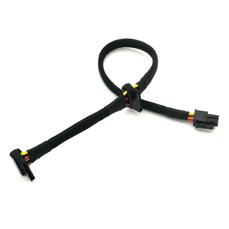 Angitu ATX Motherboard 4Pin to 2 Port Serial ATA SATA Hard Drive Power