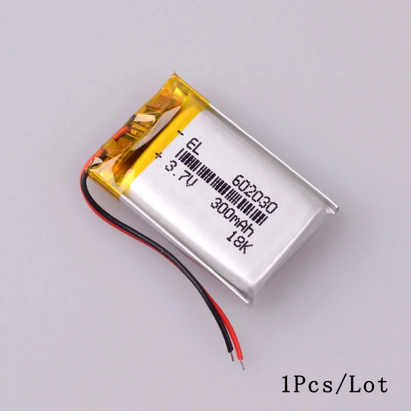 300mAh 602030 3,7 V литий-полимерный аккумулятор bloody r8 мышь dvr advocam-fd8 profi red - Цвет: 1PC