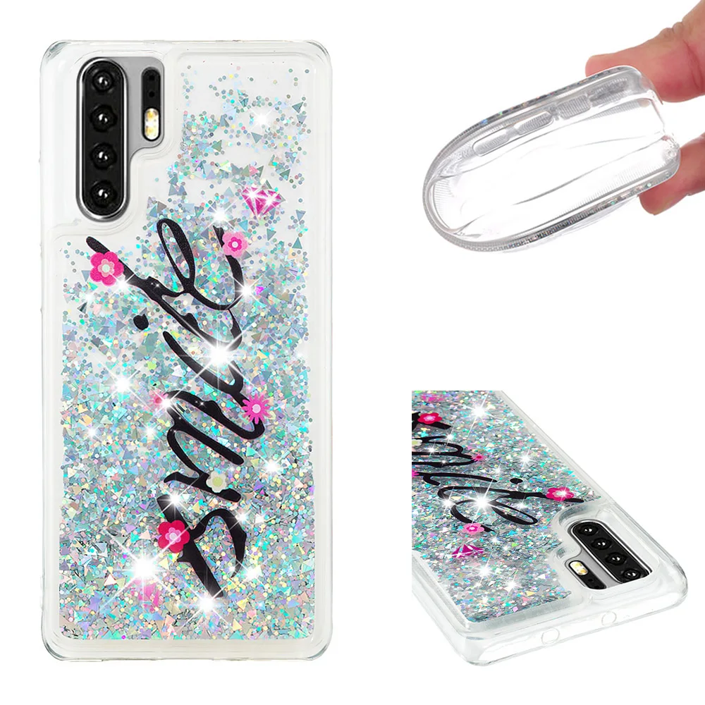 

Fashionable cartoon painting is suitable for Huawei P30 Pro dynamic quicksand anti - falling mobile phone shell