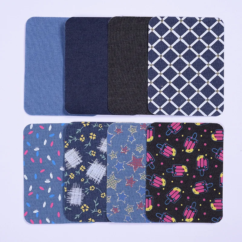 Buy 8 Pieces Denim Iron on Patches For Clothes