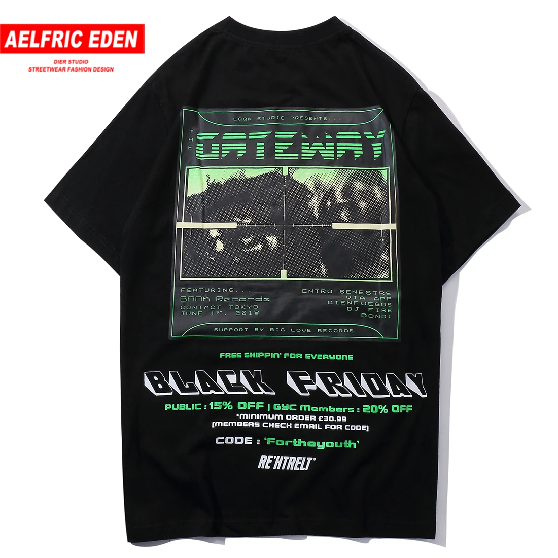 

Aelfric Eden 2019 Vintage Landmark Black Friday T Shirt Men Casual Cotton Short Sleeve Harajuku Tshirt Streetwear O-neck Tees