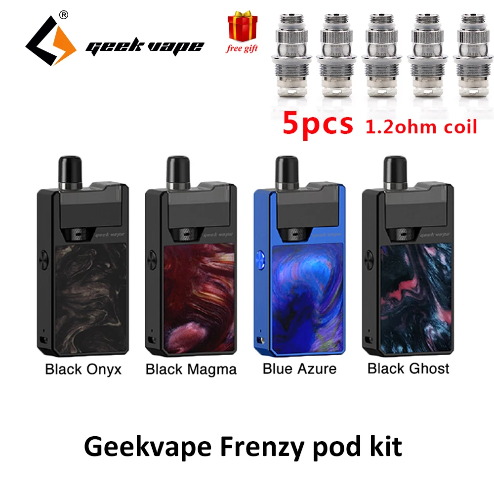 Original GeekVape frenesí Kit DE SISTEMA DE Pod con 2 ml de cartucho 950 mAh Vape pod E cigarrillo Kit del perdido Vape orion ADN - 1