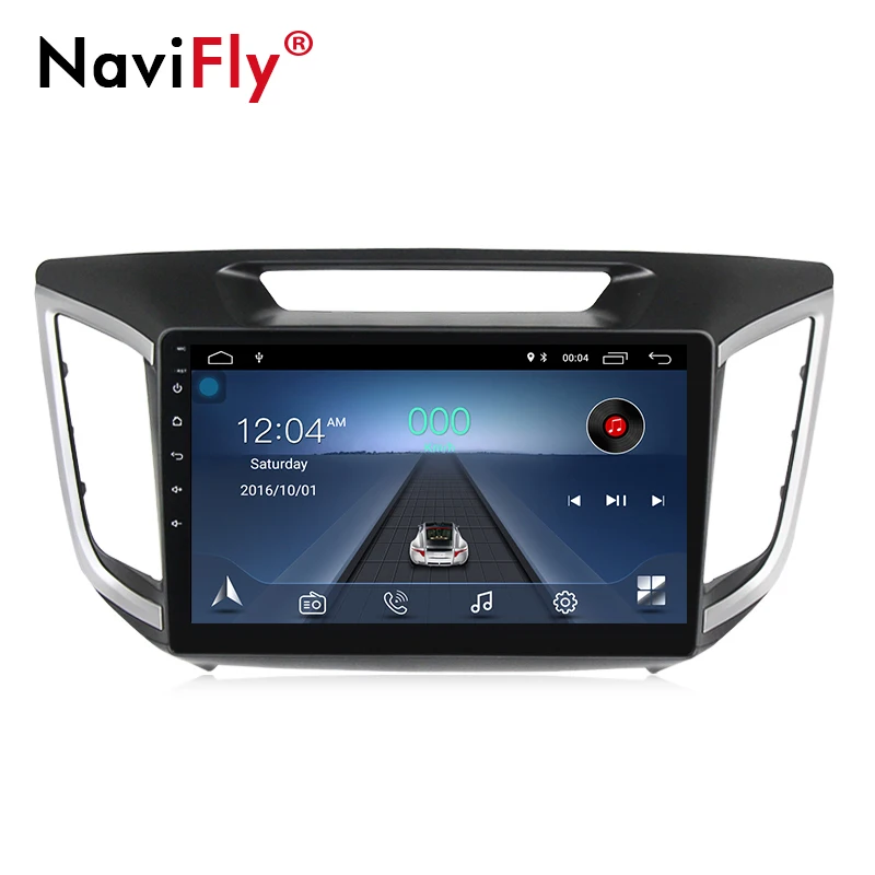 Navi-Fly Full touch 10,1 дюймов Большой экран Android8.1 Автомобильный мультимедийный видео плеер для hyundai Creta ix25- с gps navi