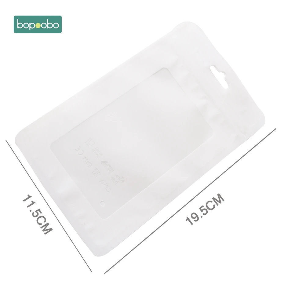 Bopoobo 50 قطعة البلاستيك الأبيض أكياس 11.5x19.5 سنتيمتر عرض أكياس الصديقة للبيئة غير سامة الطفل الرعاية المعدات دلاية مجوهرات أكياس