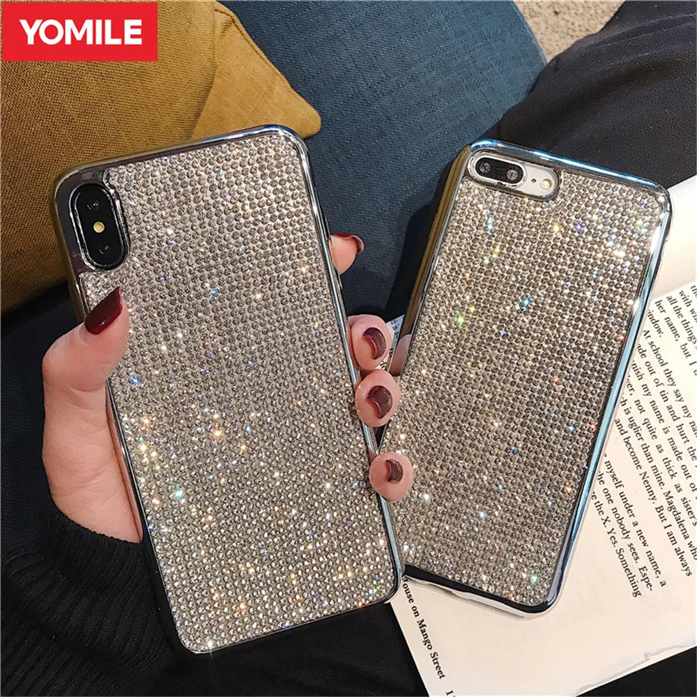 

Luxury Rhinestone Diamond Soft TPU Case For Huawei P20 Lite Pro Honor 8X Y9 2018 Nova 2S 3i 3 4 P Smart Plus Glitter Cover Start