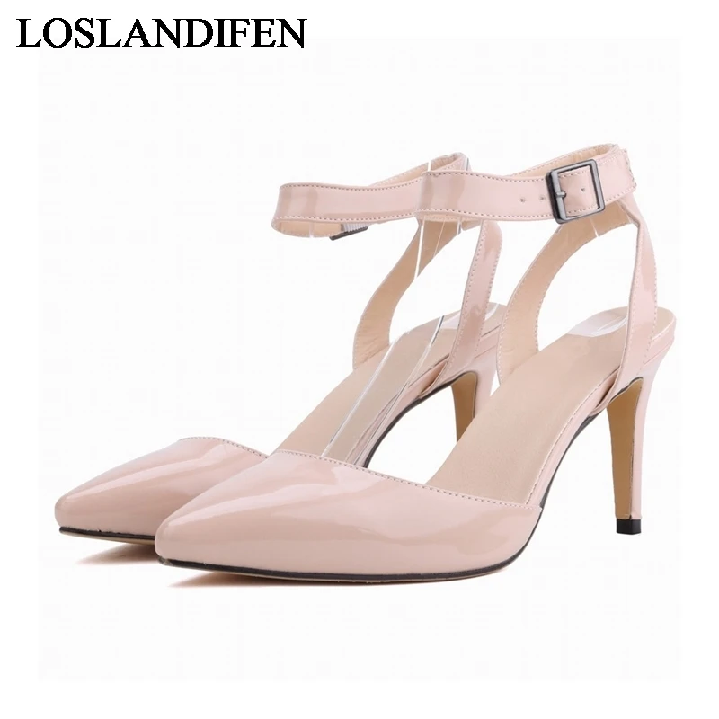 

Woman Gladiator Sandals 2018 Big Size 35-42 Fashion New High Heel Womens Pointed Toe Summer Lady Pumps Shoes NLK-A0160