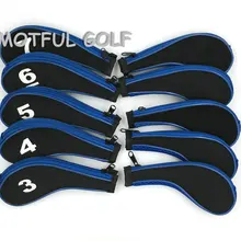 Молния гладильная доска для гольфа набор утюгов крышка головки с молнией 10 шт./упак. синий цвет напечатанный номер