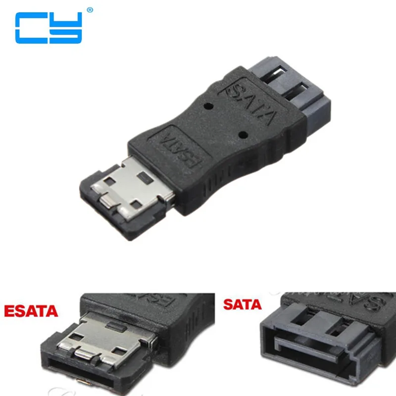 

New Alta Qualidade Portatil Jack Femea SATA para ESATA Masculino Converter Plug Adaptador Conversor Para HDD disco Rigido Preto