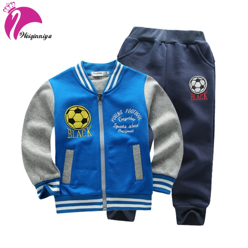 

weiqinniya Boys Set Autumn Sports Suit For a Boy Fashion Children Pattern Clothing Set For Boy 2018 Kids Cotton Long Sleeve Sets