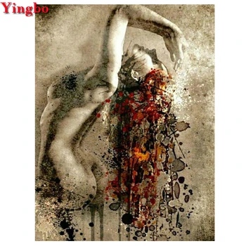 

Full Square Round Diamond Painting Sexy woman Diamond Embroidery Rhinestone Abstract Art Home Decor Mosaic Picture by Numbers