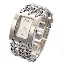 G&D women silver triple Chain Stainless Steel band women's Luxury bracelet watch fashion quartz analog wrist watches цена G&D women silver triple Chain Stainless Steel band women's Luxury bracelet watch fashion quartz analog wrist watches цены онлайн